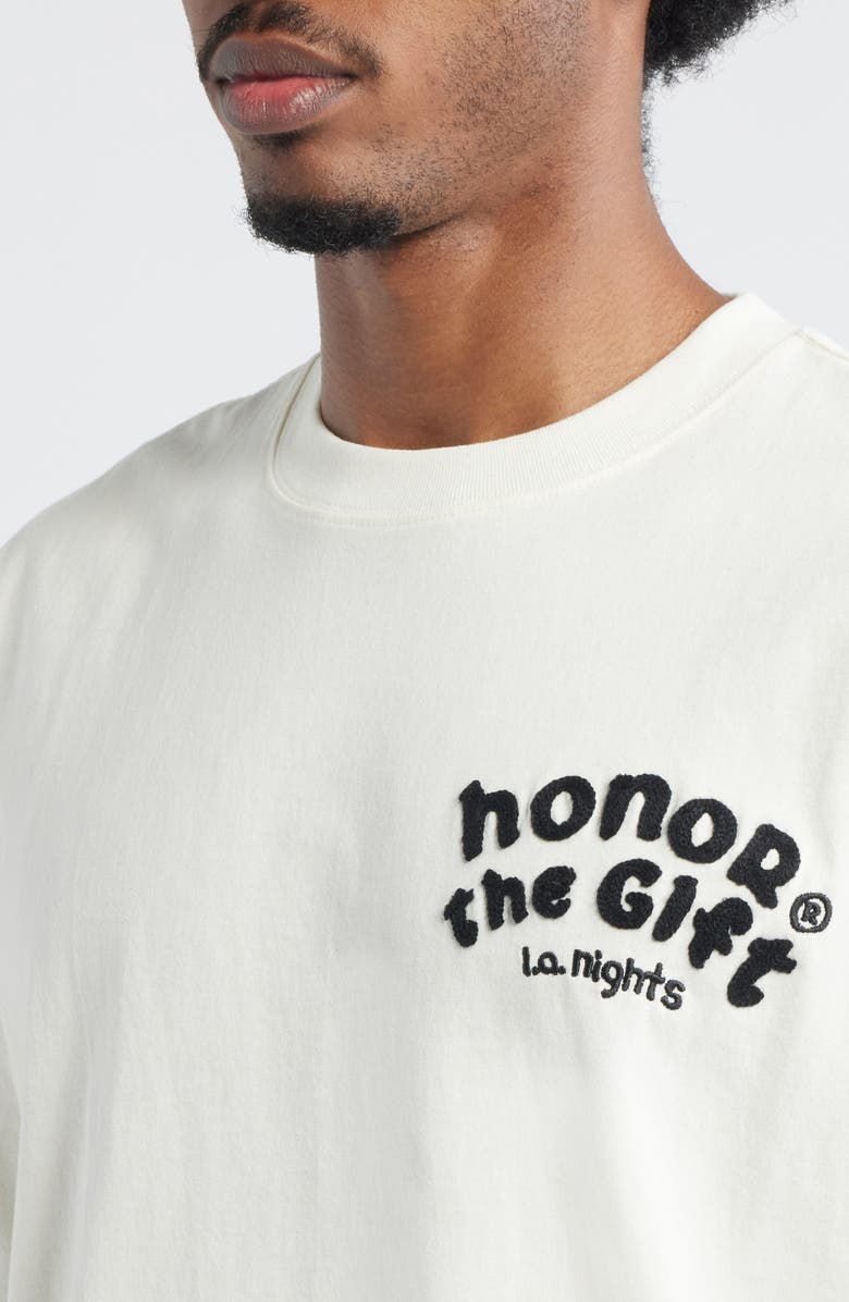 HONOR THE GIFT LA Nights Chain Stitch T-Shirt, Alternate, color, Bone