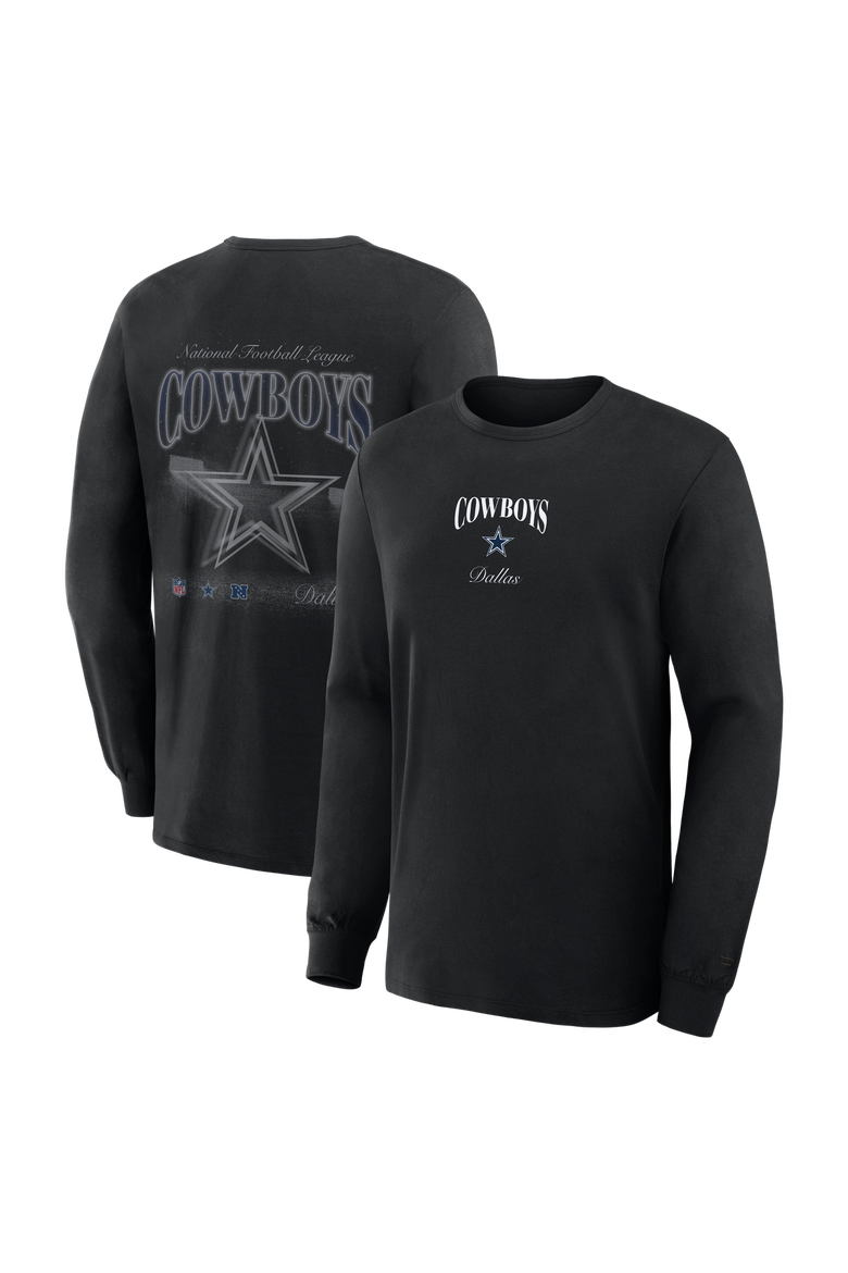 Men's Fanatics Black Dallas Cowboys Midnight Falls Long Sleeve T-Shirt, Main, color, Black