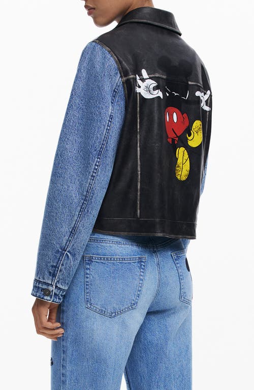Desigual Mickey Mouse™ Denim Trucker Jacket In Blue