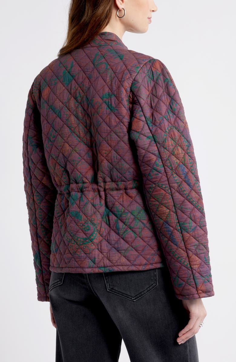 Treasure & Bond Paisley Quilted Jacket, Alternate, color, Burgundy Paisley