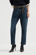 Brunello Cucinelli Authentic denim straight trousers with shiny bartack