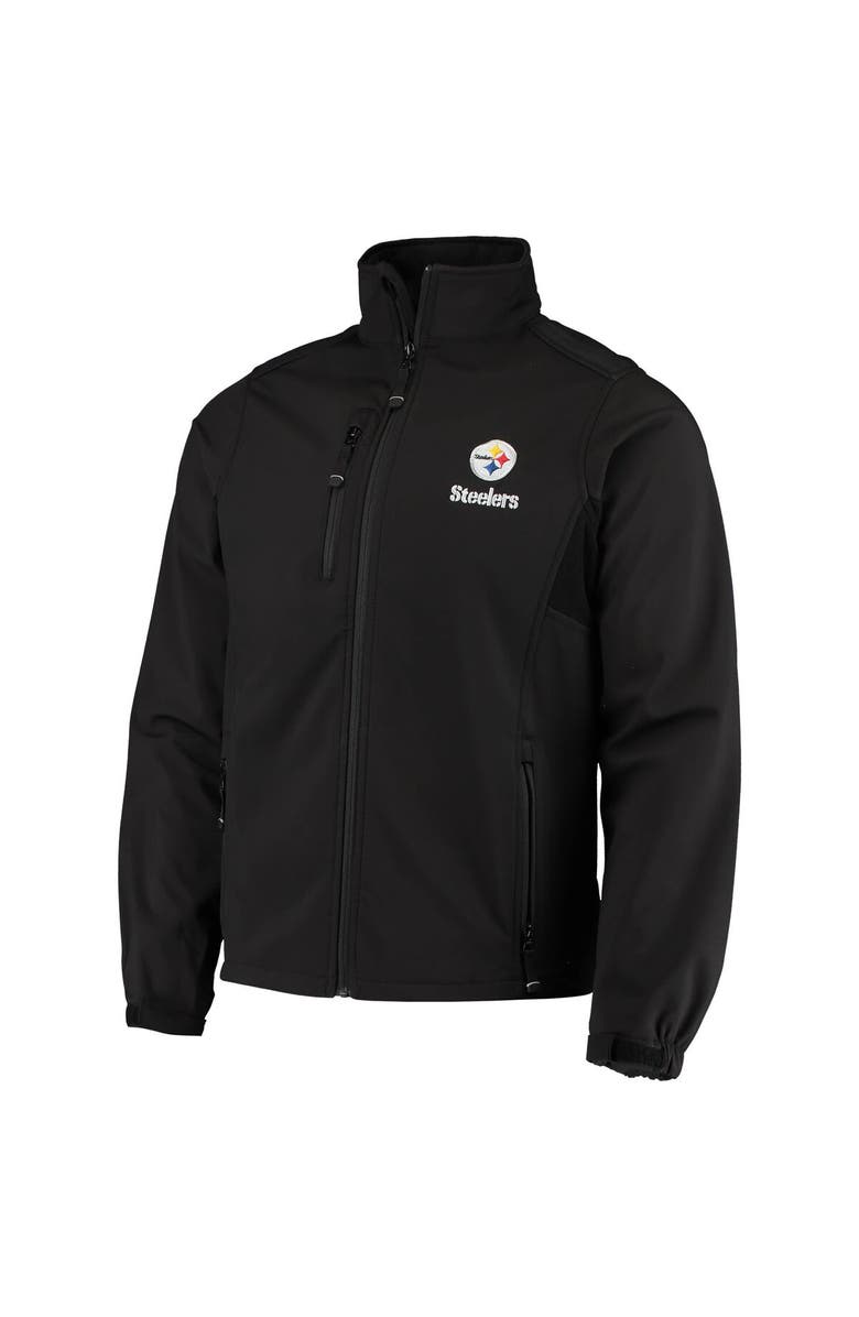 DUNBROOKE Men's Dunbrooke Black Pittsburgh Steelers Circle Softshell Fleece Full-Zip Jacket, Alternate, color, Black