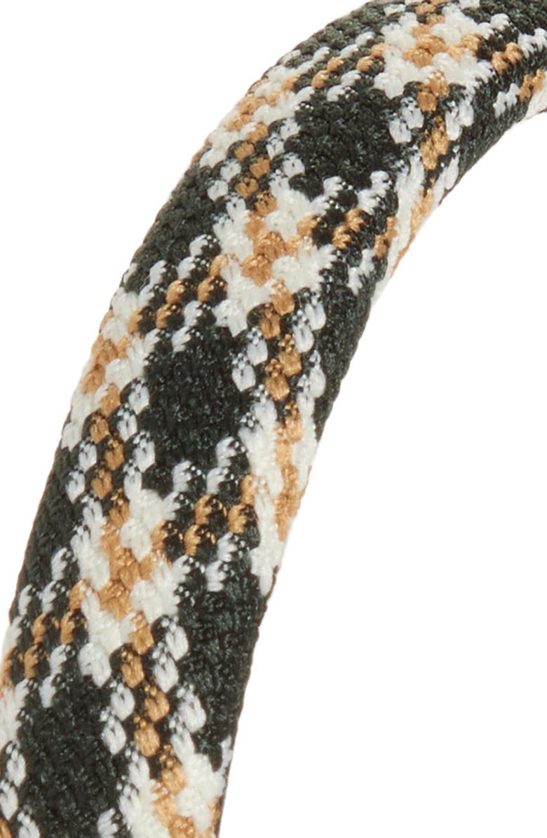 Tasha Skinny Plaid Headband, Alternate, color, Black Multi