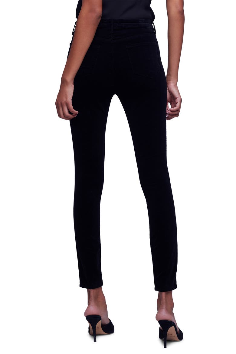 Monique Ultrahigh Waist Skinny Jeans, Alternate, color, NOIR