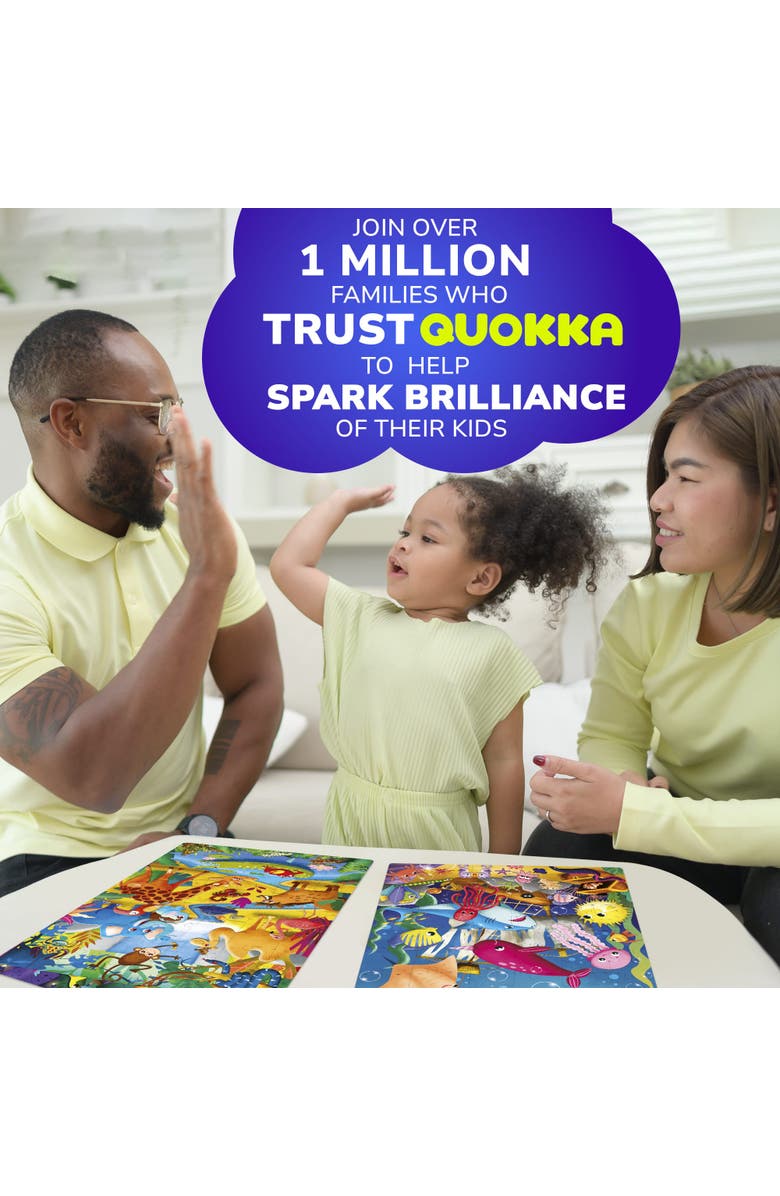 Quokka Shimmer & Animal Puzzle Set - 48 Piece Jigsaw Puzzles for Kids, Alternate, color, African, Amazon, Ocean