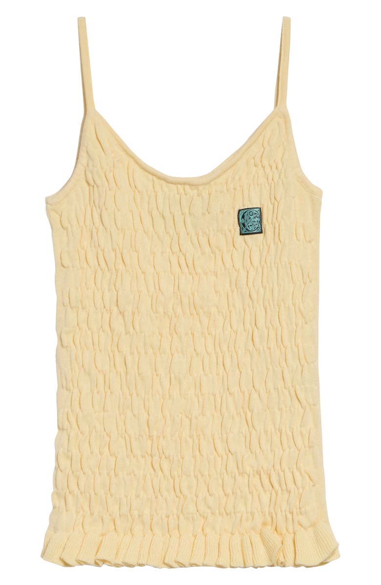 CONNER IVES The Shirred Knit Cotton & Cashmere Camisole, Main, color, Lemon