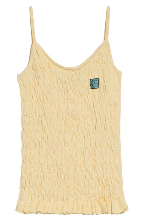 The Shirred Knit Cotton & Cashmere Camisole