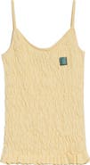 CONNER IVES The Shirred Knit Cotton & Cashmere Camisole