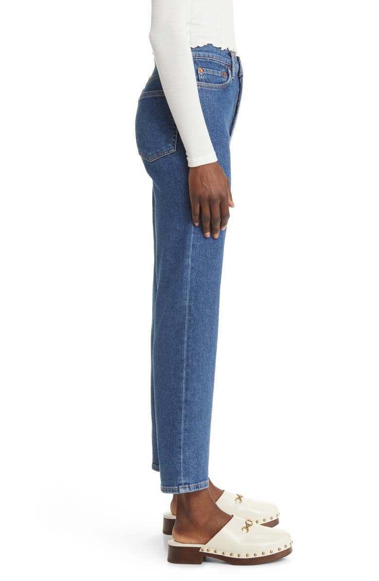 Re/Done Ultra High Waist Ankle Stovepipe Jeans, Alternate, color, 