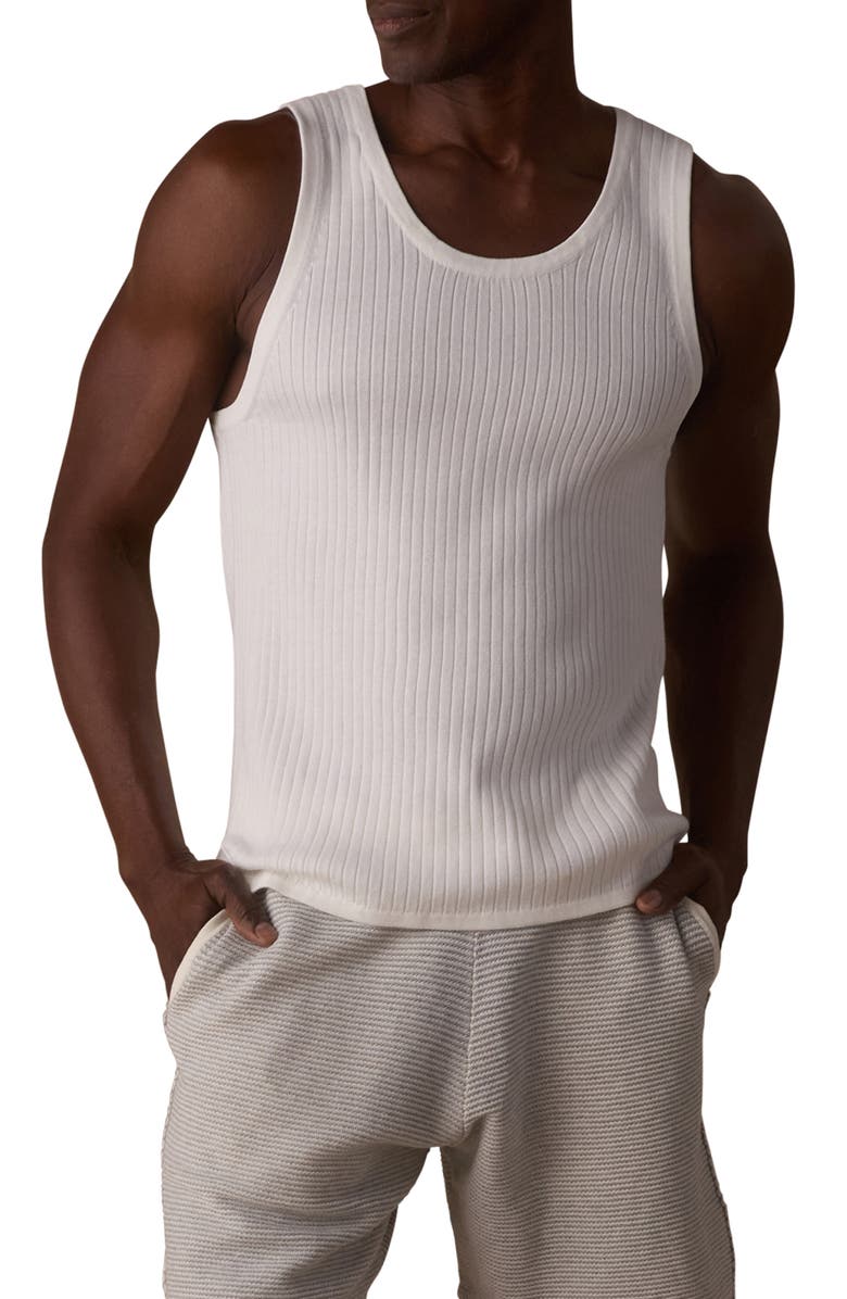 The Normal Brand The Undershirt Rib Tank, Main, color, Ivory