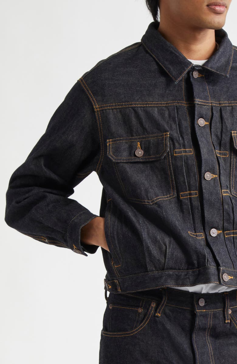VISVIM 101X Oversize Overdyed Denim Jacket, Alternate, color, Raw Mud Od