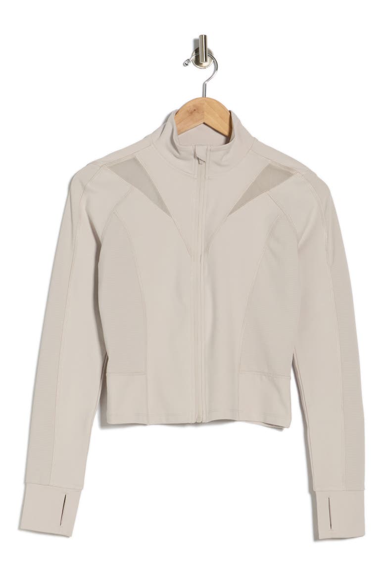 Lux Ascension Cropped Fitted Jacket, Alternate, color, SHADOW ROCK