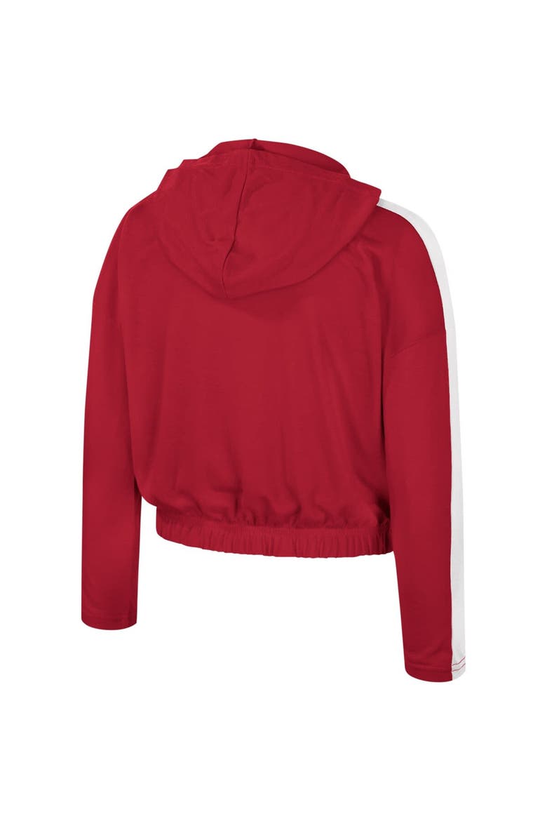 Girls Youth Colosseum Crimson Alabama Crimson Tide Illumination Long Sleeve Hoodie T-Shirt, Alternate, color, Crimson