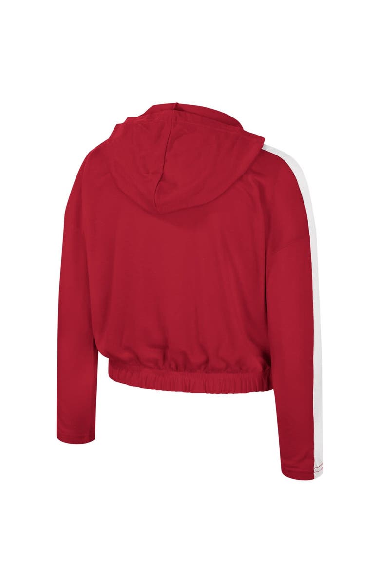 COLOSSEUM Girls Youth Colosseum Crimson Alabama Crimson Tide Illumination Long Sleeve Hoodie T-Shirt, Alternate, color,