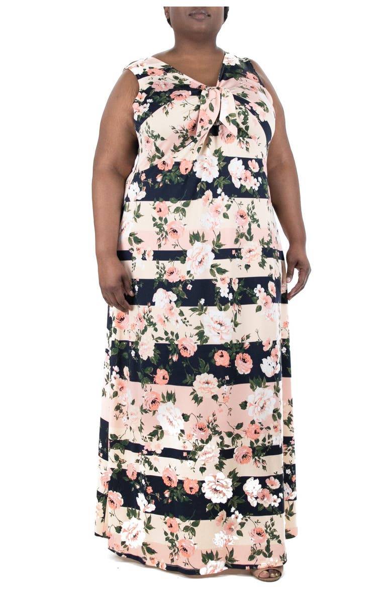 Nina Leonard Sleeveless Maxi Dress, Main, color, 