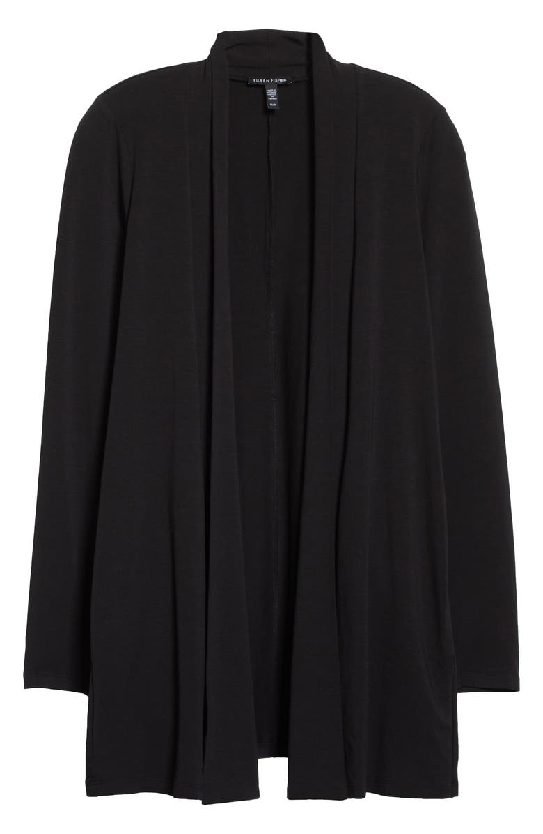 Eileen Fisher Stretch Jersey Long Cardigan, Alternate, color, 