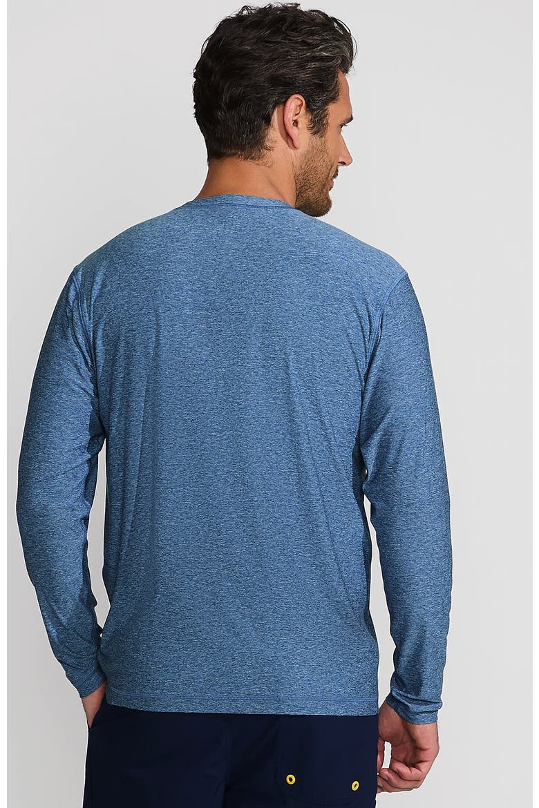 Long Sleeve Swim Tee Rash Guard, Alternate, color, Evening Blue Heather