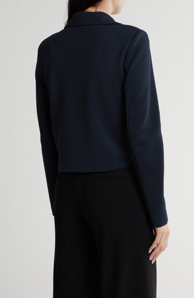 Amanda & Chelsea Piqué Short Jacket, Alternate, color, Navy