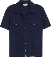 Versace Gender Inclusive Embroidered Short Sleeve Virgin Wool Shirt Cardigan