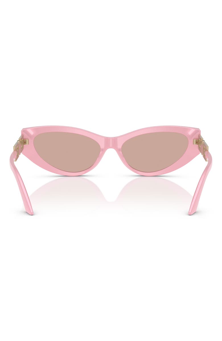 Versace 56mm Cat Eye Sunglasses, Alternate, color, Perla Pastel Pink