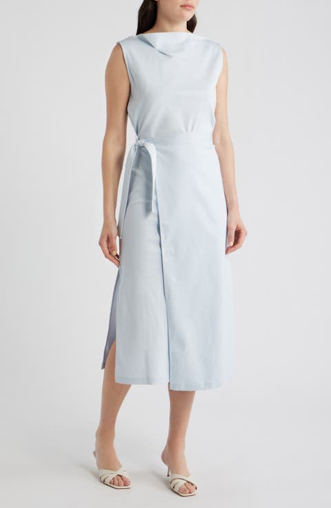 Emiaky Sleeveless Cotton Midi Dress