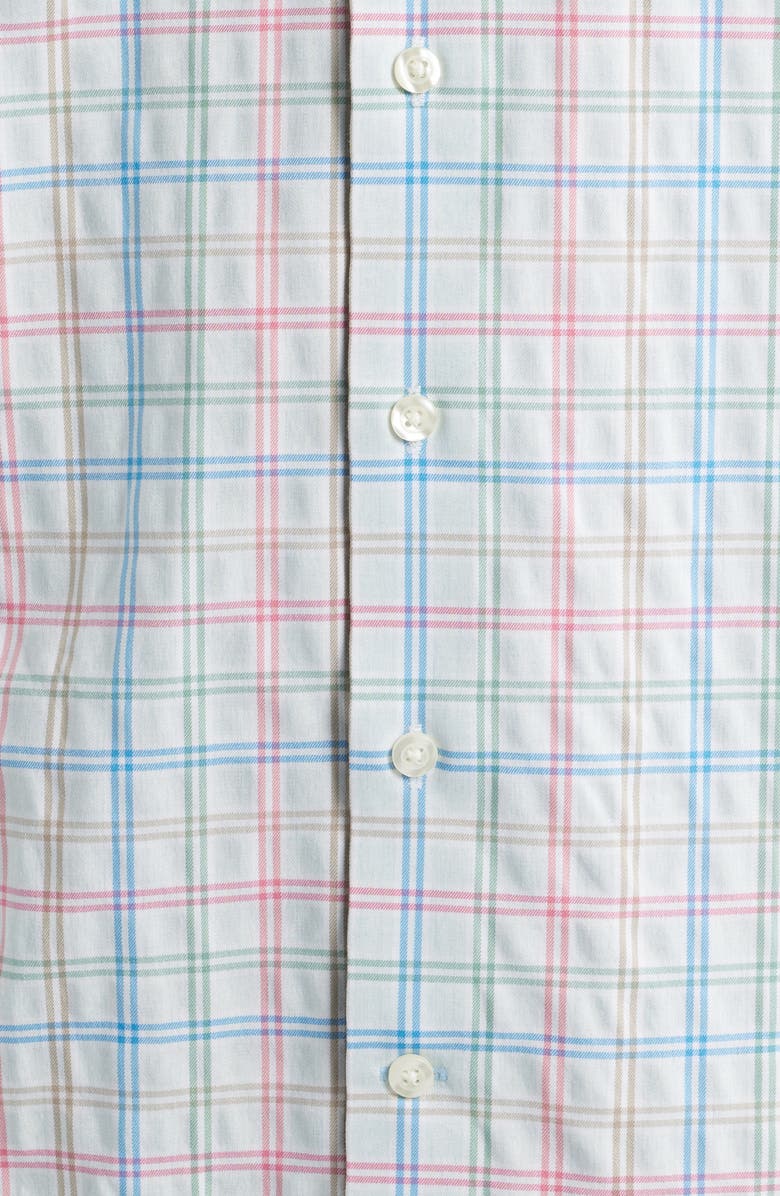 johnnie-O Bingham Tattersall Check Everyday Performance Button-Down Shirt, Alternate, color, Gulf Blue