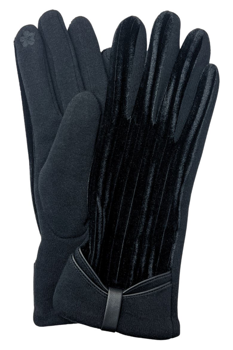 Velvet Gloves, Main, color, BLACK