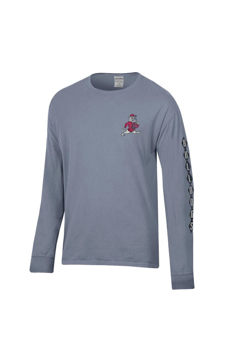 ComfortWash Men's ComfortWash  Gray Georgia Bulldogs Vault Football Long Sleeve T-Shirt, Alternate, color, Gray
