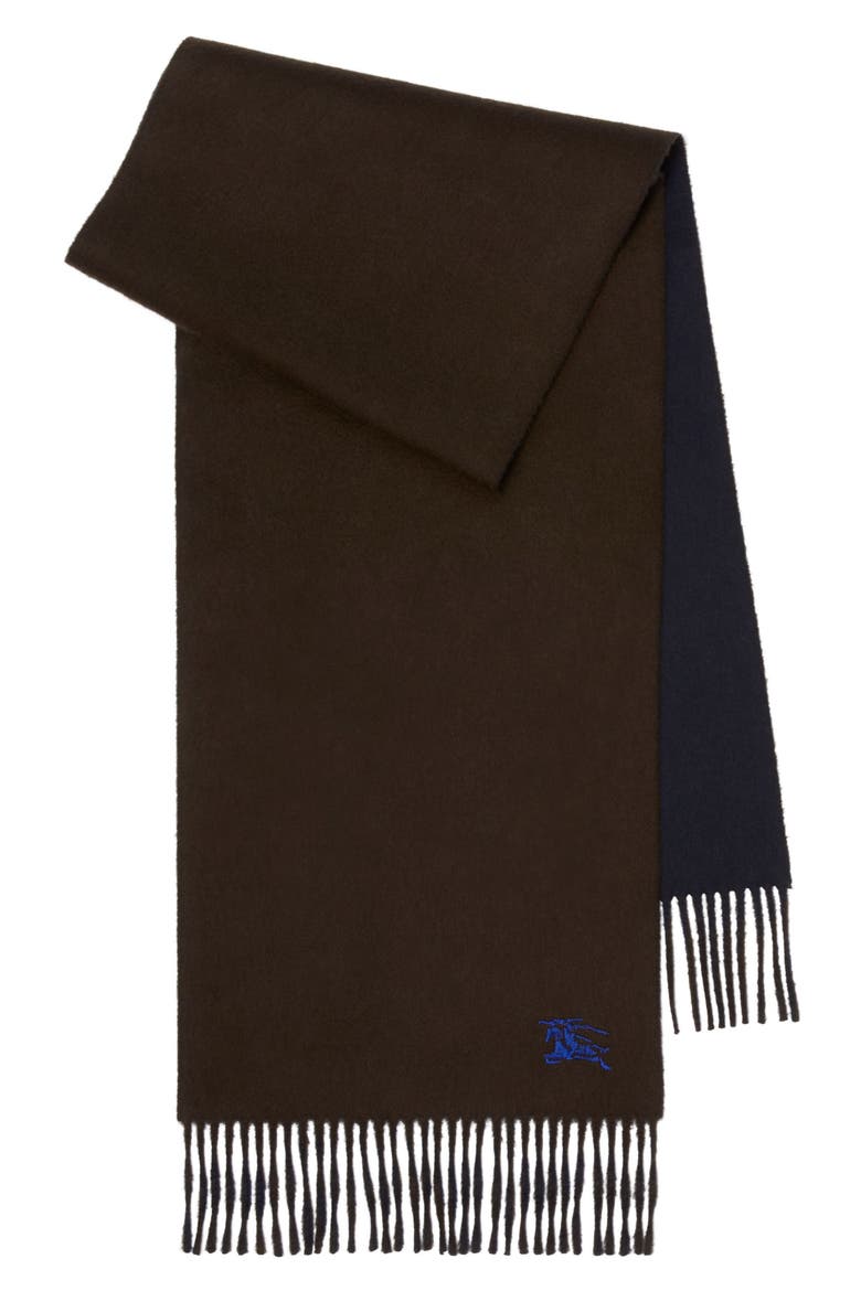 Reversible EKD Embroidered Cashmere Scarf, Main, color, SNUG/ INK