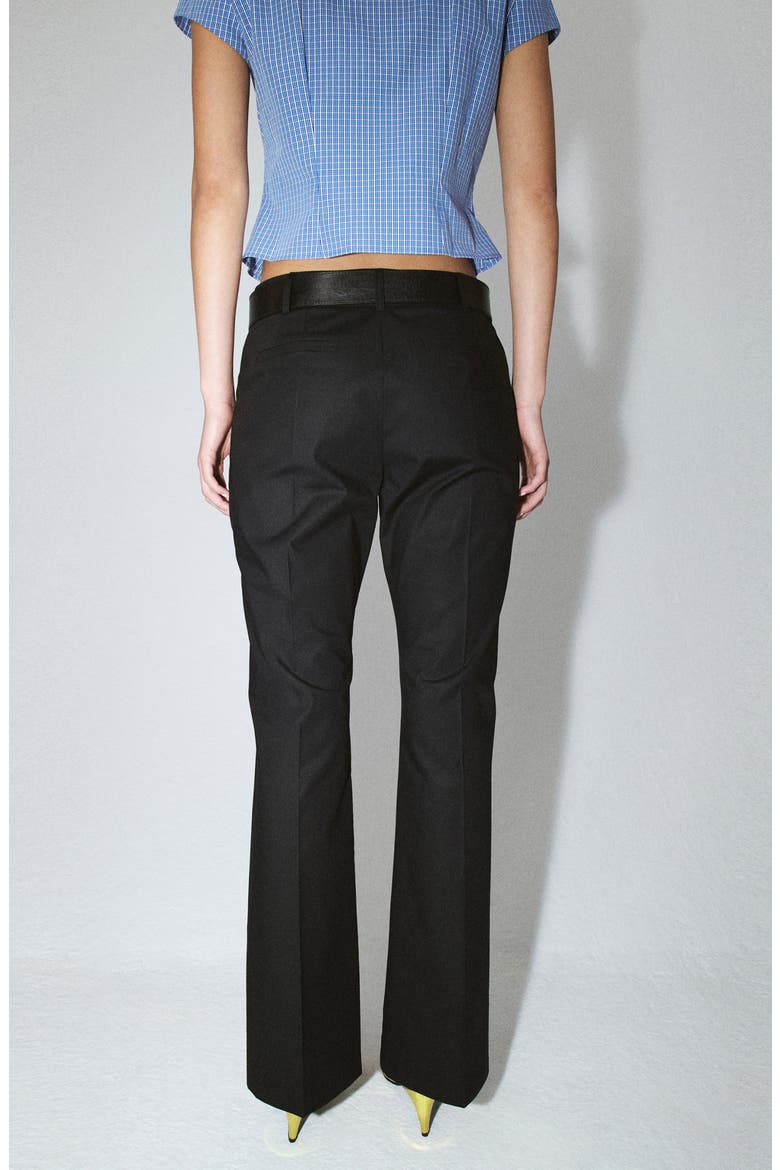 Starring Hailey Bieber Serin Stretch Cotton Pants, Alternate, color, BLACK
