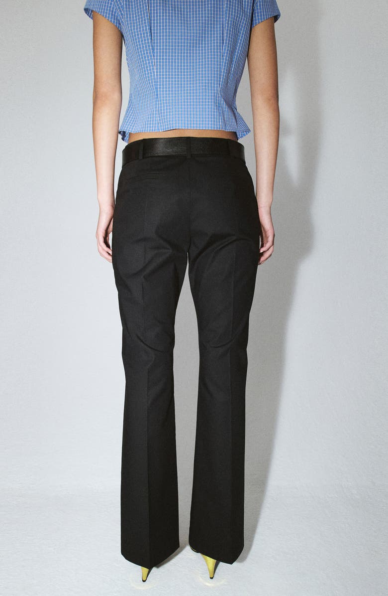 MANGO Featuring Hailey Bieber Serin Stretch Cotton Pants, Alternate, color, Black