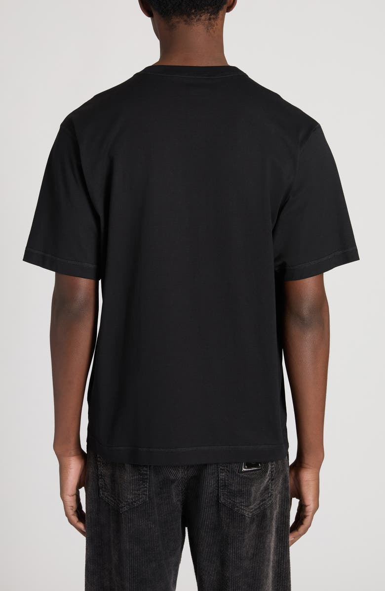 Dolce&Gabbana Embroidered Logo Patch T-Shirt, Alternate, color, Nero