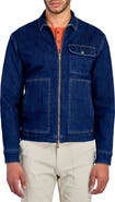 Brooklyn Brigade Slim Fit Denim Stretch Utility Work Jacket