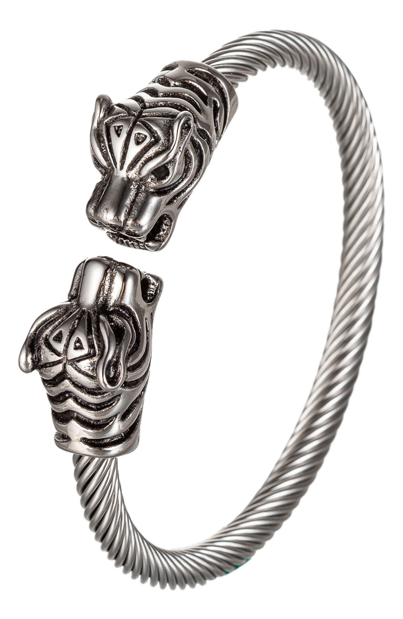 EYE CANDY LOS ANGELES Double Leopard Wire Cuff Bracelet