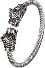 EYE CANDY LOS ANGELES Double Leopard Wire Cuff Bracelet