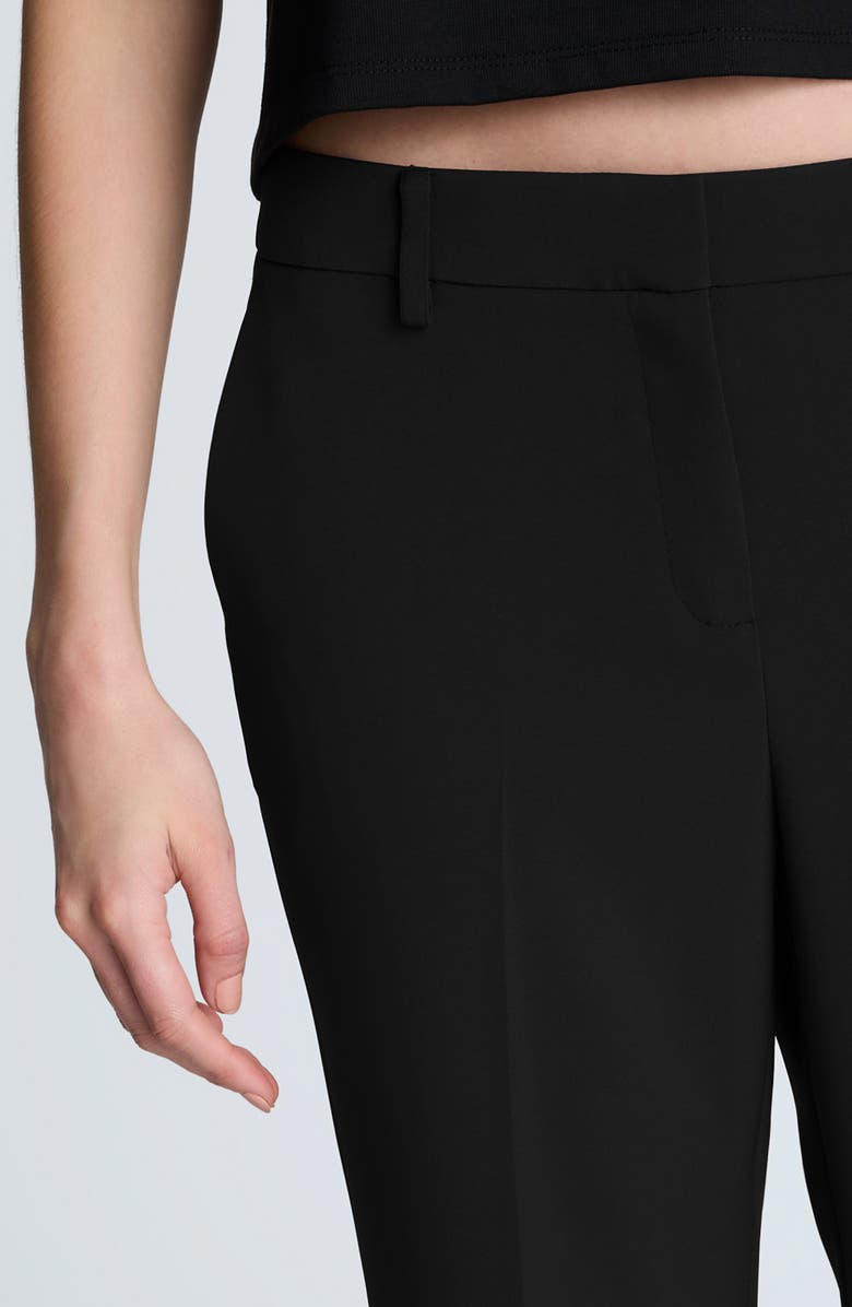 Kenneth Cole Luxe Twill Flare Pants, Alternate, color, Black