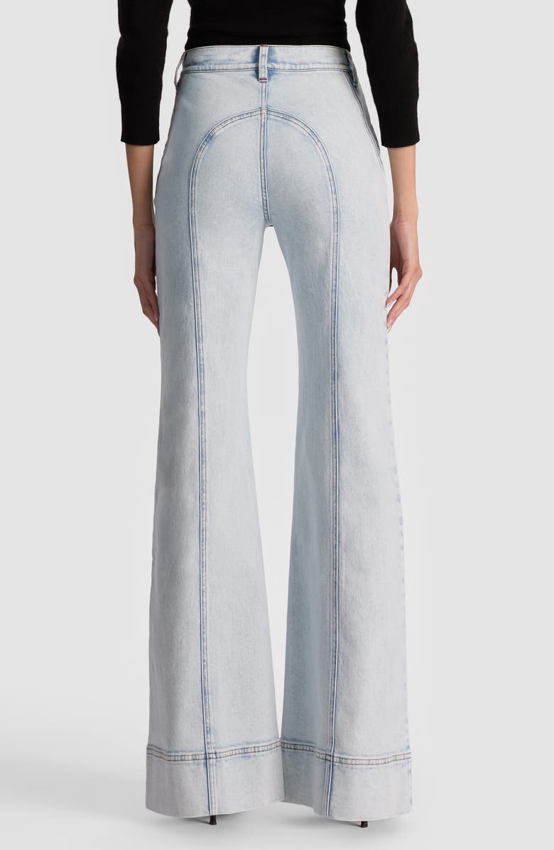 Alice + Olivia Gorgeous High Waist Flare Jeans, Alternate, color,