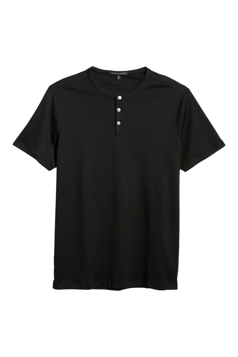 Georgia Solid Henley Shirt, Alternate, color, BLACK