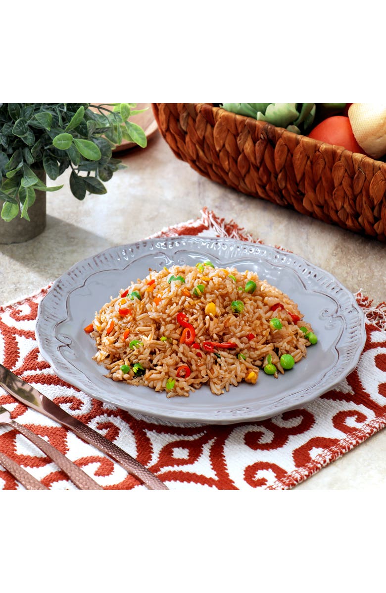 Modern Southern Home Capri 6 piece 11 Inch Stoneware Embossed Dinner Plate Set, Alternate, color, Grey