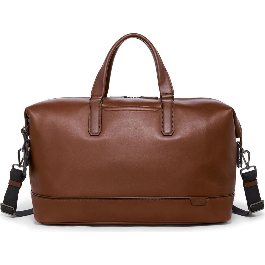 Tumi Nelson Leather Duffle Bag In Cognac