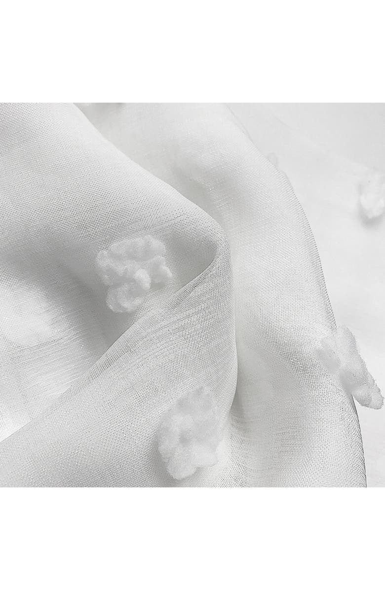 DAINTY HOME Snowball Set of 2 Sheer Panel Curtains, Alternate, color, 