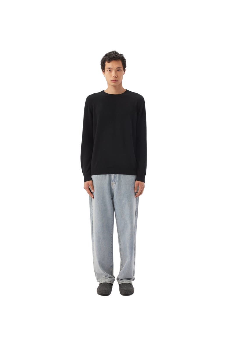 Gobi Cashmere Essential Crewneck Cashmere Sweater, Main, color, Black