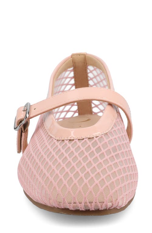 Journee Collection Casha Mesh Mary Jane Flat In Pink