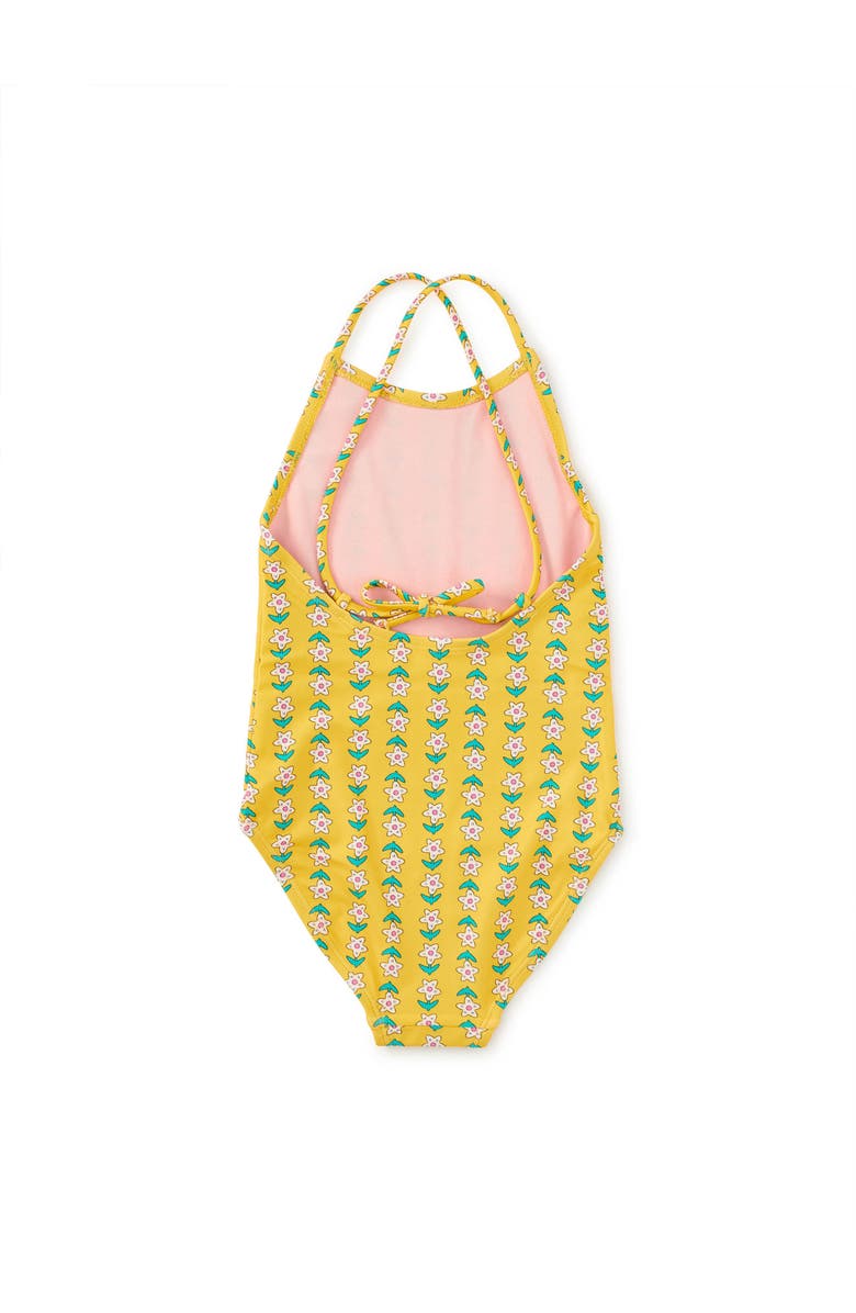 Tea Collection Cross Back One-Piece Swimsuit, Alternate, color, Vintage Floral Tile