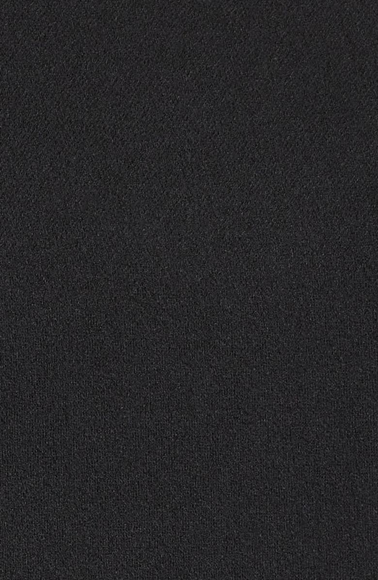 Anne Klein Bead Illusion Lace Detail Long Sleeve Crepe Dress, Alternate, color,