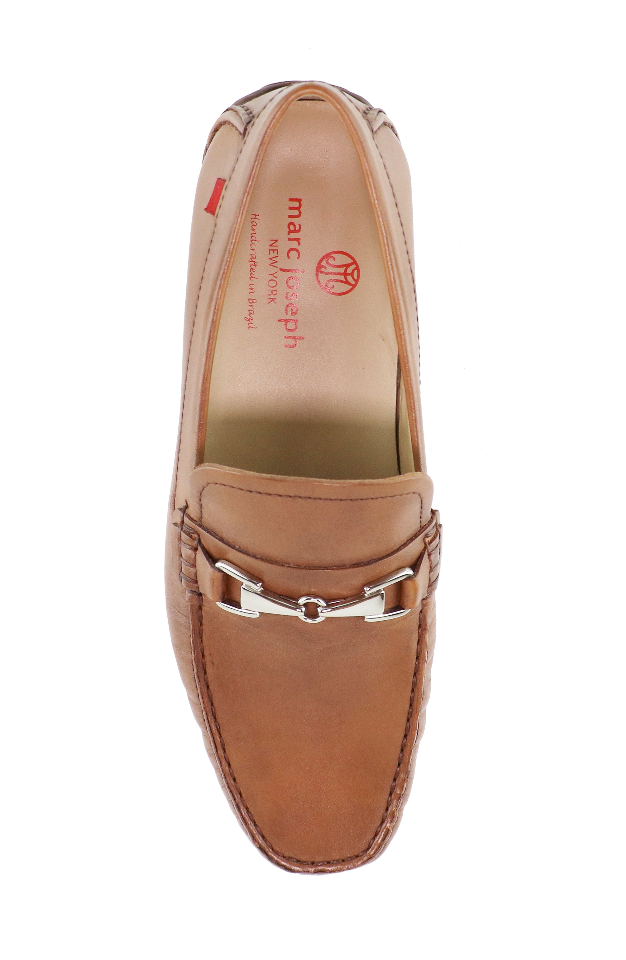 Park Ave 2 Leather Buckle Loafer, Alternate, color, Saddle Burnished Napa