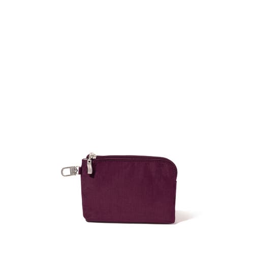 Baggallini On The Go Daily Rfid Zip Pouch In Purple