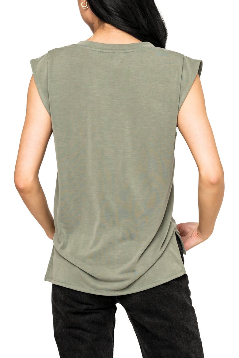 V-Neck T-shirt, Alternate, color, MILITARY GREEN