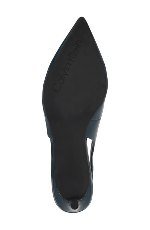 Calvin Klein Dainty Kitten Heel Pointed Toe Slingback Pump