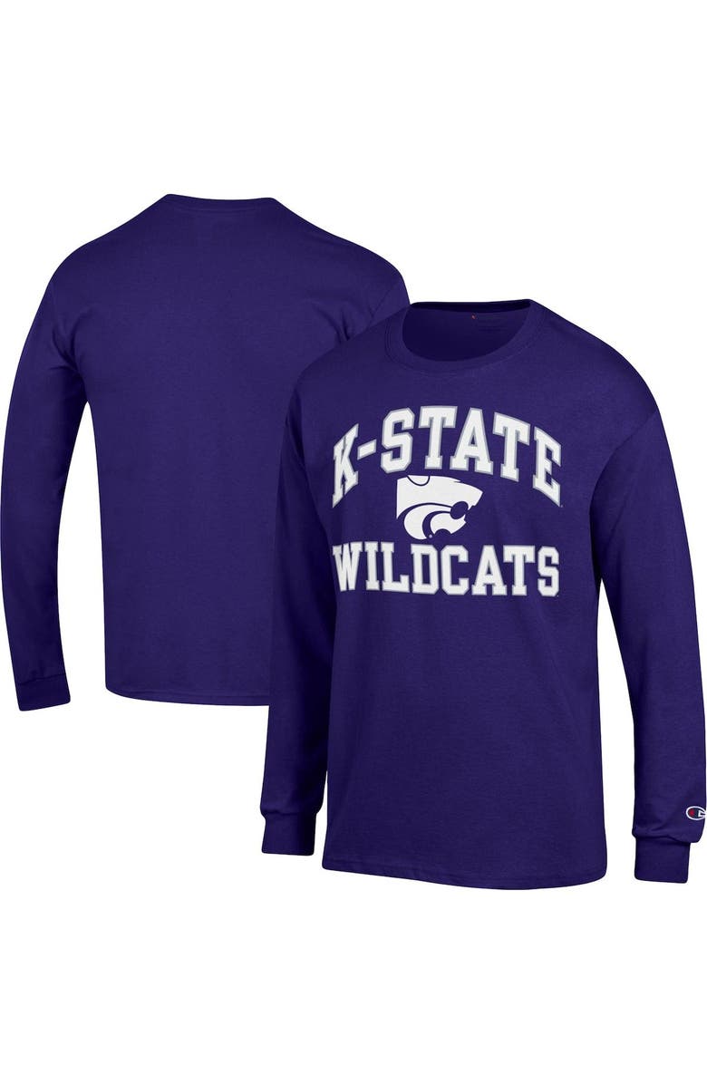 Champion Men's Champion Purple Kansas State Wildcats High Motor Long Sleeve T-Shirt, Main, color, 